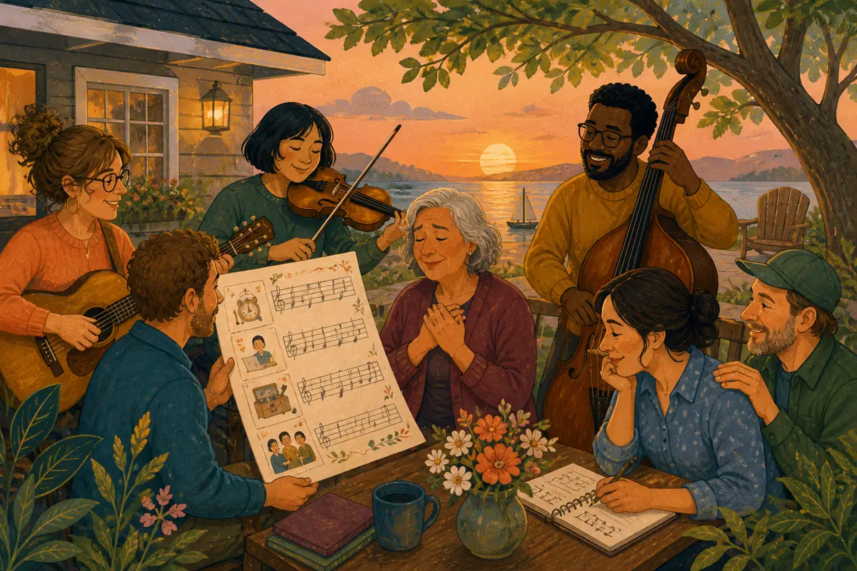 Gouache illustration of the way meetings started on time, a calm response during a deadline, a tool kept in the same drawer inspiring a handmade a professional but personal style t